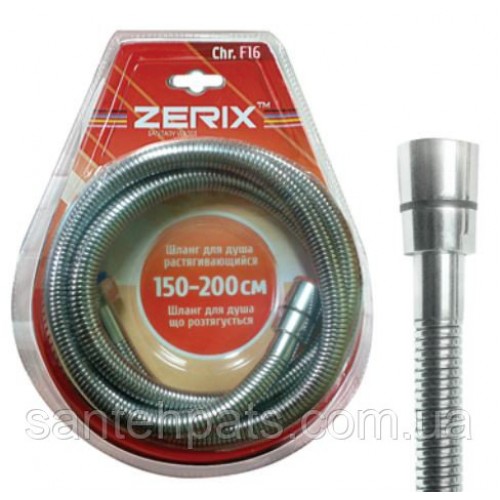 Шланг для душа Zerix F16 150 см дрібне плетіння Шланг для душа Zerix F16 150 см дрібне плетіння
