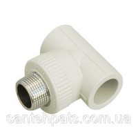 Трійник з зовнішньою різьбою поліпропіленових 20х1/2