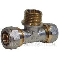 Трійник металопластикові з зовнішньою різьбою 20х3/4