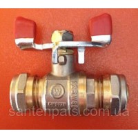 Кран кульовий під металопластик 20х20