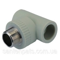 Трійник поліпропілен з зовнішньою різьбою 20х1/2
