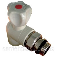 Кран радіаторний кутовий 25 х 3/4