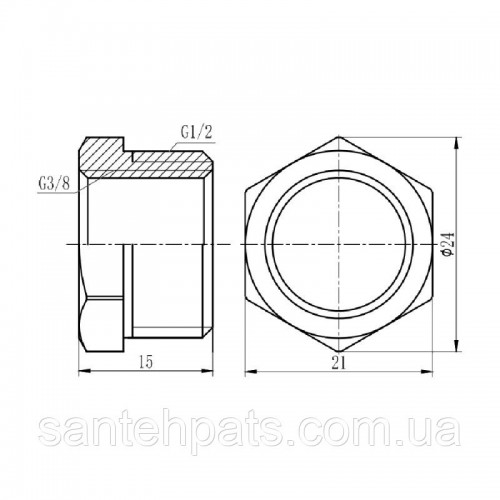 Футорка SD Forte 1/2 Футорка SD Forte 1/2