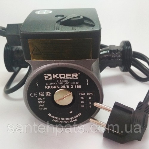 Насос циркуляційний Koer 8х180 Насос циркуляційний Koer 8х180