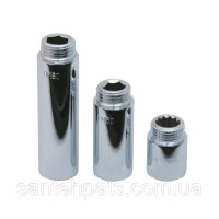 Подовжувач для труб хромований 25 мм