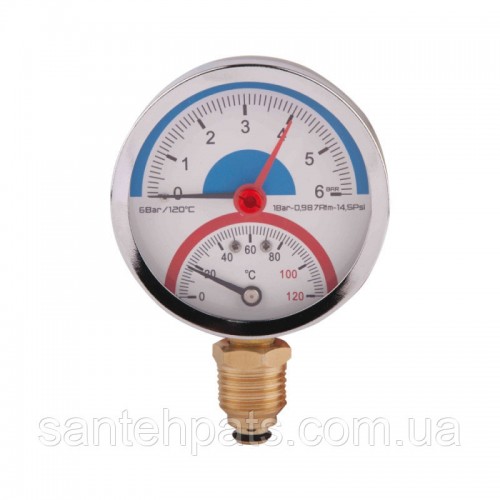 Термоманометр SD Plus 80 мм 1/2 Термоманометр SD Plus 80 мм 1/2