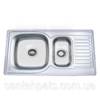 Мийка з нержавіючої сталі подвійна Z7850А декор